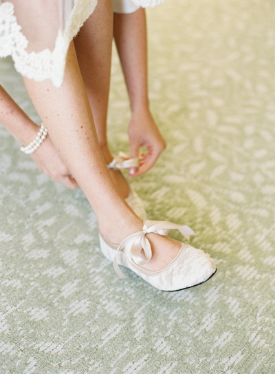 Туфли невесты в виде пуантов