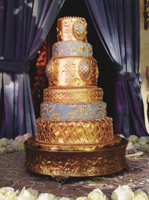 Фантастический свадебный торт в стиле шебби шик